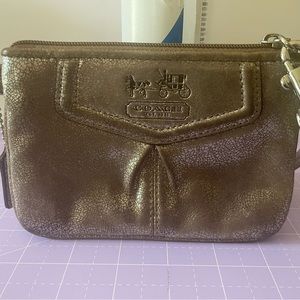 Coach 44381 Madison Gold Shimmer wristlet